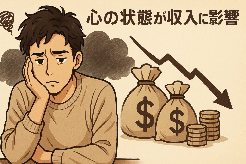心の状態が収入に影響