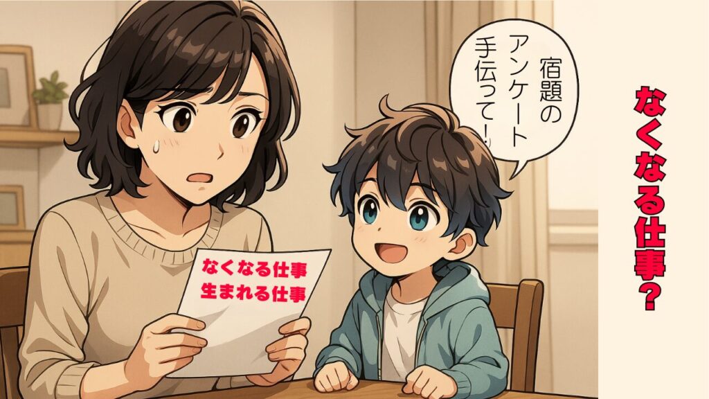 息子の宿題が不安を連れて来た2